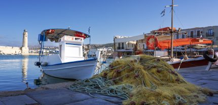 Rethymnon harbour, Crete, Greece